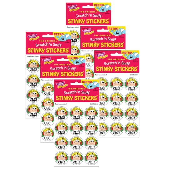 TREND Enterprises® Olé! Taco Scented Stickers, 6 Packs of 24